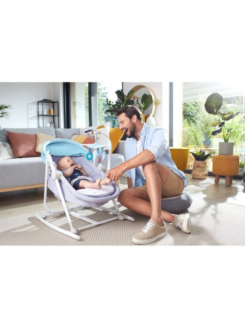Kinderkraft 5in1 bölcső-babaágy-hinta-pihenőszék-szék - Unimo Up világoskék